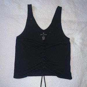 Black American Eagle tank top with tie front